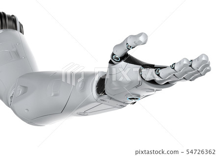 Robotic hand isolated Robotic hand isolated 54726362