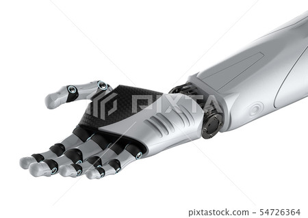 Robotic hand isolated Robotic hand isolated 54726364