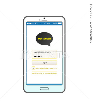 Messenger App Account Entering, Log in Start Page 54727531