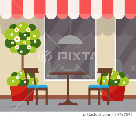 Restaurant with Table and Seat Chairs, Terrasse Restaurant with Table and Seat Chairs, Terrasse 54727545