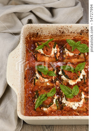 Zucchini Rolls with Ricotta 54727994