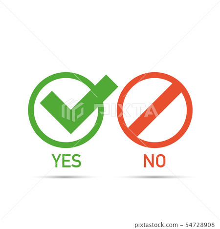 Yes and No icons, web buttons. Vector illustration Yes and No icons, web buttons. Vector illustration 54728908