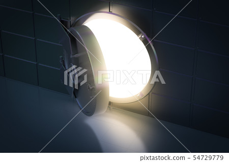Open bank vault Open bank vault 54729779