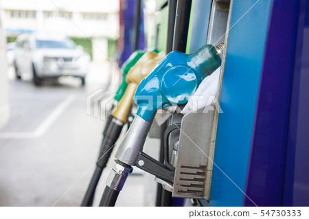 Car fuel dispenser At the oil distribution center Car fuel dispenser At the oil distribution center 54730333