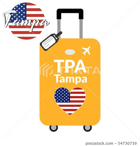 Luggage with airport station code IATA or location identifier and destination city name Tampa, TPA Luggage with airport station code IATA or location identifier and destination city name Tampa, TPA 54730739