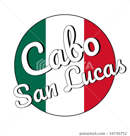 Round button Icon of national flag of Mexico with green, white and red colors and inscription of Round button Icon of national flag of Mexico with green, white and red colors and inscription of 54730752