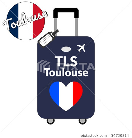 Luggage with airport station code IATA or location identifier and destination city name Toulouse Luggage with airport station code IATA or location identifier and destination city name Toulouse 54730814