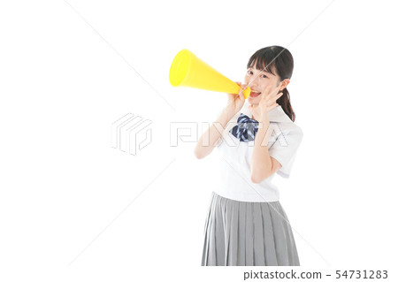 Young woman doing sports cheer 54731283