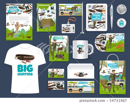 Corporate identity template of hunting club Corporate identity template of hunting club 54731987