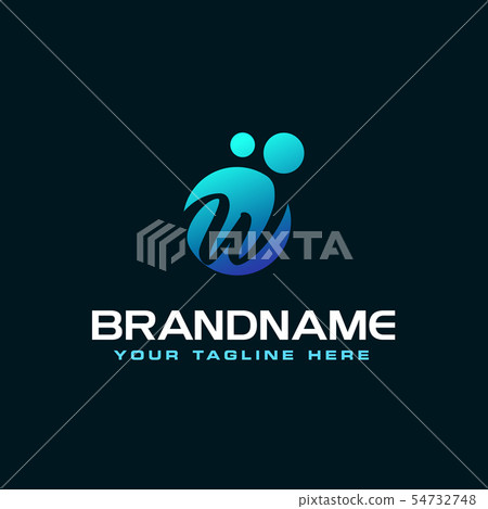 Dots Letter W Logo. W Letter Design Vector with - Stock Illustration ...