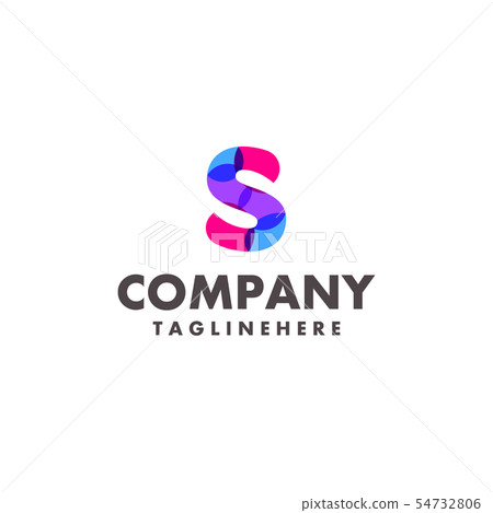 abstract colorful letter S logo design for abstract colorful letter S logo design for 54732806