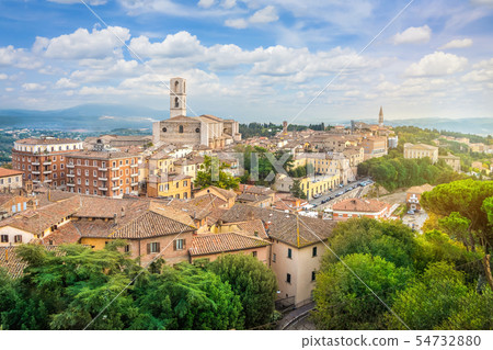 Cityscape of Perugia with basilica of San Cityscape of Perugia with basilica of San 54732880