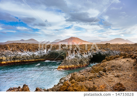 Los Hervideros lava caves in Lanzarote island, Canary Los Hervideros lava caves in Lanzarote island, Canary 54733028