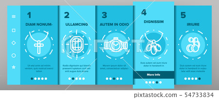 Jewelery Line Icon Set Vector Onboarding Jewelery Line Icon Set Vector Onboarding 54733834