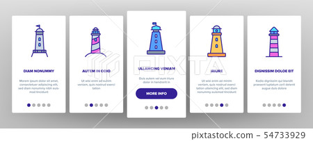 Lighthouse, Sea Beacon Linear Vector Onboarding 54733929