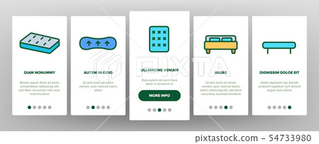 Mattress Types And Material Vector Onboarding 54733980