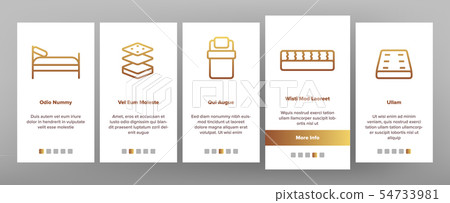 Mattress Types And Material Vector Onboarding 54733981