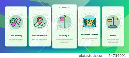 Navigation Linear Vector Onboarding - Stock Illustration [54734091] - PIXTA