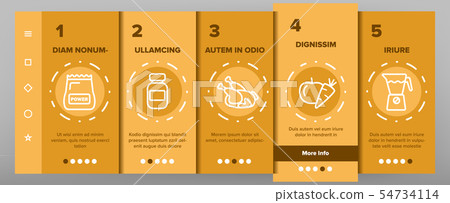 Sport Supplement Food Line Icon Set Vector Onboarding 54734114