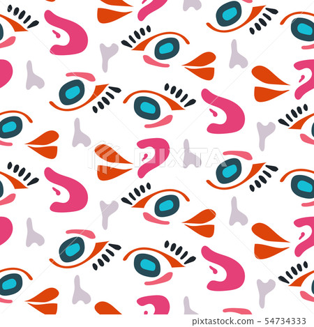 Seamless texture with geometric abstract shapes... - Stock Illustration ...