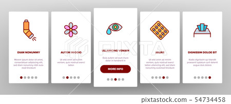 Pollen Allergy Symptoms Vector Onboarding 54734458