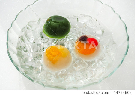 Japanese sweets, summer. Summer Japanese sweets (wagashi) Japanese sweets, summer. Summer Japanese sweets (wagashi) 54734602