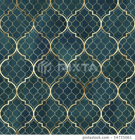 Watercolor abstract geometric seamless pattern. 54735061
