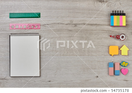 School stationery and copy space. School stationery and copy space. 54735178