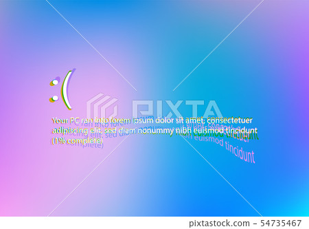 Blue screen with operating system error message... - Stock Illustration ...