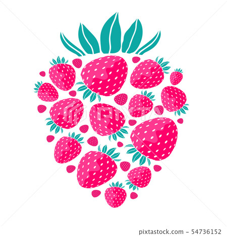 strawberry on white background 54736152