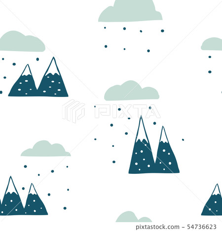 Winter seamless landscape pattern Winter seamless landscape pattern 54736623