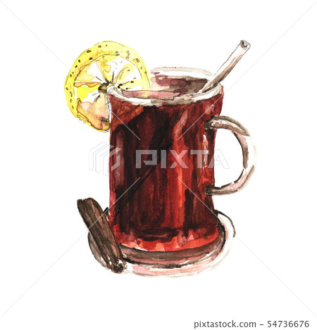 Watercolor mulled wine Watercolor mulled wine 54736676
