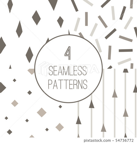 Set with 4 simple seamless geometric patterns - Stock Illustration ...