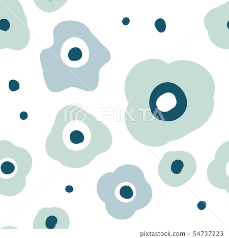 Flower simple minimalistic seamless pattern - Stock Illustration ...