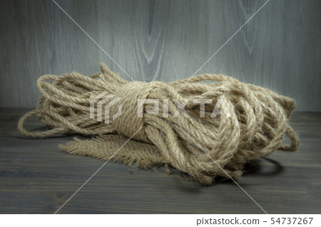 Natural jute rope cord in close-up Natural jute rope cord in close-up 54737267