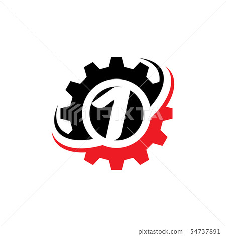 Number 1 Gear Logo Design Template Number 1 Gear Logo Design Template 54737891