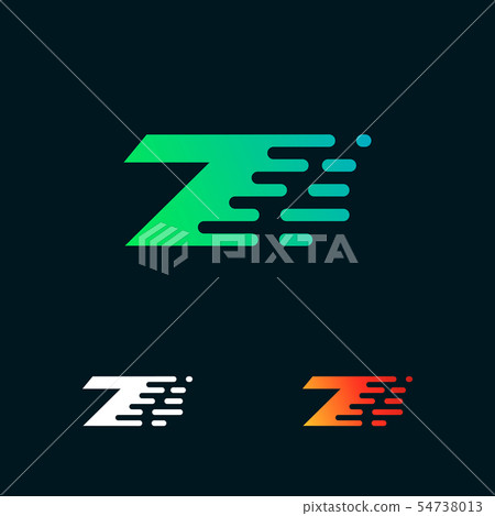 Number 7 modern speed shapes logo design vector - Stock Illustration ...