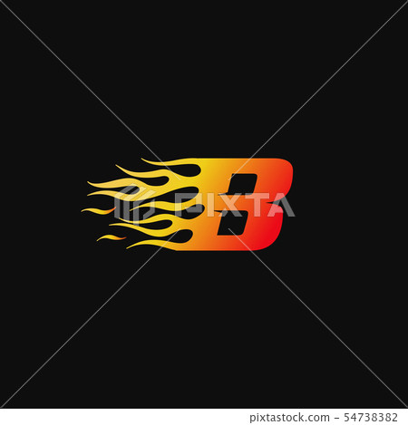 letter B Burning flame logo design template letter B Burning flame logo design template 54738382