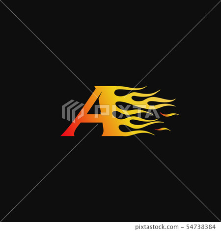 letter A Burning flame logo design template letter A Burning flame logo design template 54738384