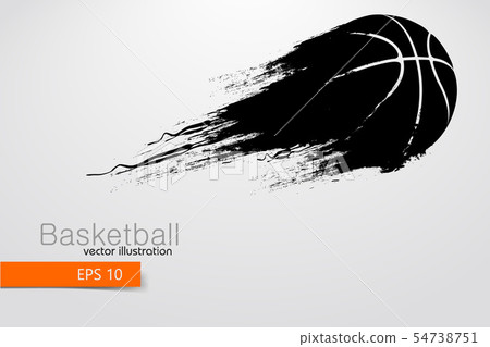 Silhouette of a basketball player. Vector illustration 54738751