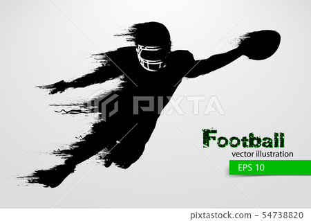 silhouette of a football player. Rugby. American footballer. Vector illustration silhouette of a football player. Rugby. American footballer. Vector illustration 54738820