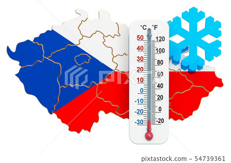 Extreme cold in Czech Republic concept Extreme cold in Czech Republic concept 54739361