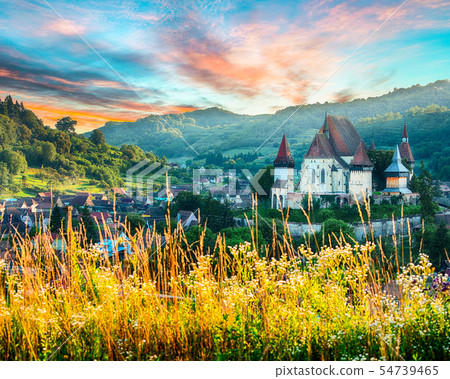 Beautiful medieval architecture of Biertan 54739465