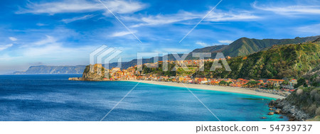 Beautiful seaside town village Scilla with old 54739737