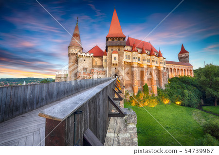 Beautiful panorama of the Hunyad Castle / Corvin's Beautiful panorama of the Hunyad Castle / Corvin's 54739967