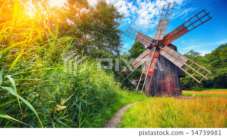 Amazing summer view of traditional romanian Amazing summer view of traditional romanian 54739981