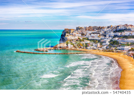 Picturesque Peschici with wide sandy beach in Picturesque Peschici with wide sandy beach in 54740435