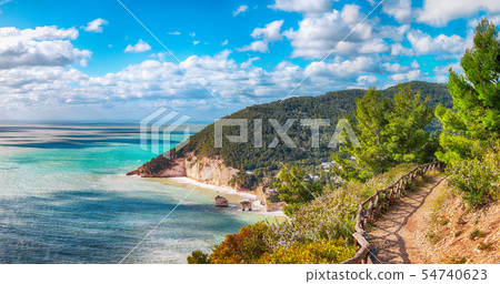 Picturesque islets Faraglioni di Puglia in summer 54740623