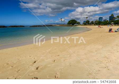 Ala Moana Beach Park, Beach Landscape of the Magic Island Ala Moana Beach Park, Beach Landscape of the Magic Island 54741608