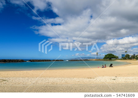 Ala Moana Beach Park, Beach Landscape of the Magic Island Ala Moana Beach Park, Beach Landscape of the Magic Island 54741609